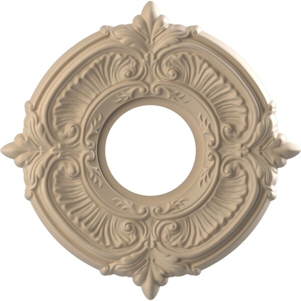 Ekena Millwork Attica PVC Medallion (Canopies up to 4 1/8"), 10"OD x 3 1/2"ID x 3/4"P, Satin Smokey Beige CMP10ATGBE - main